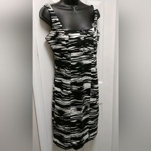 Calvin Klein black and white dress